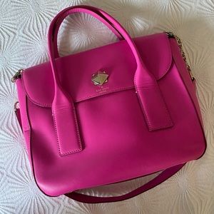Fuschia Pink Kate Spade Hand Bag with strap